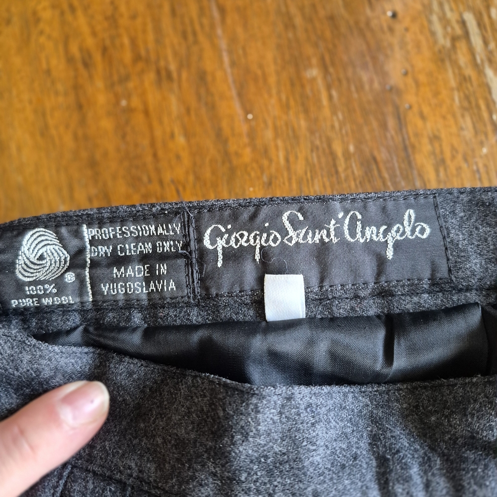 Chic Charcoal Pleated Skirt 100% PURE WOOL - Picture 3 of 7